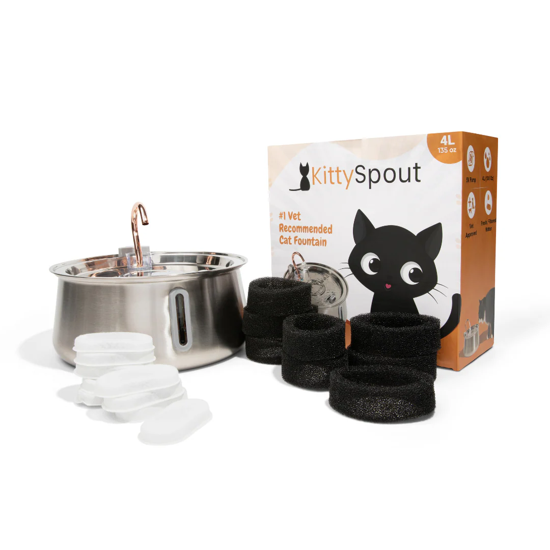 Pre-Owned The KittySpout 2.0 - Health & Happiness Cat Kit - 4 Month: KittySpout + 8 filter sets + AC adapter + FREE gift - Image 10
